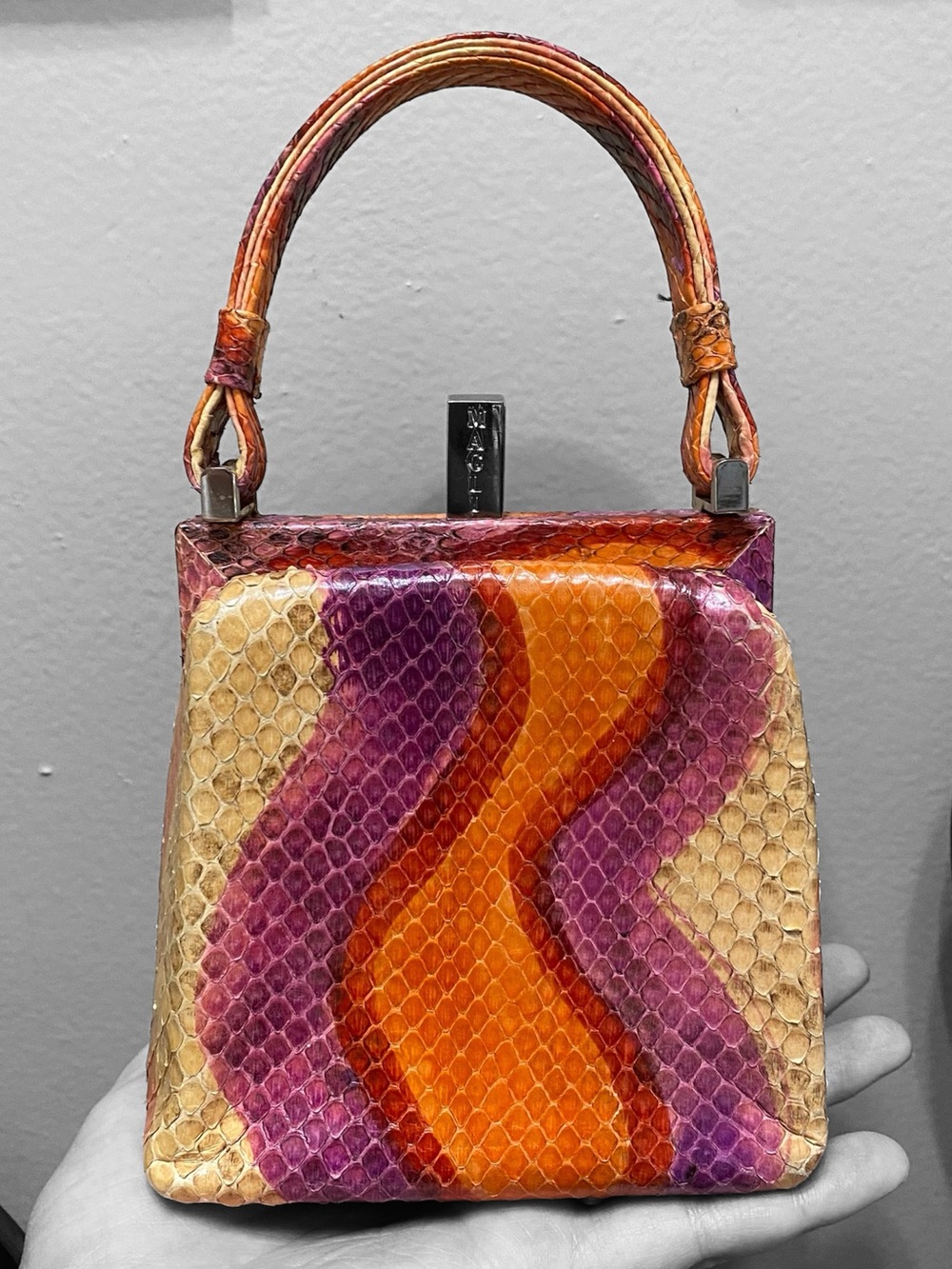 Vintage Bruno Magli Snakeskin 80’s/90s Designer Mini Purse